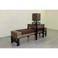 Exclusive Water Hyacinth Wicker Bench, Table Stool, Lamp for Bedroom Set For Indoor Use